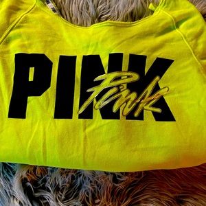 Love Pink Off the Shoulder Sweater